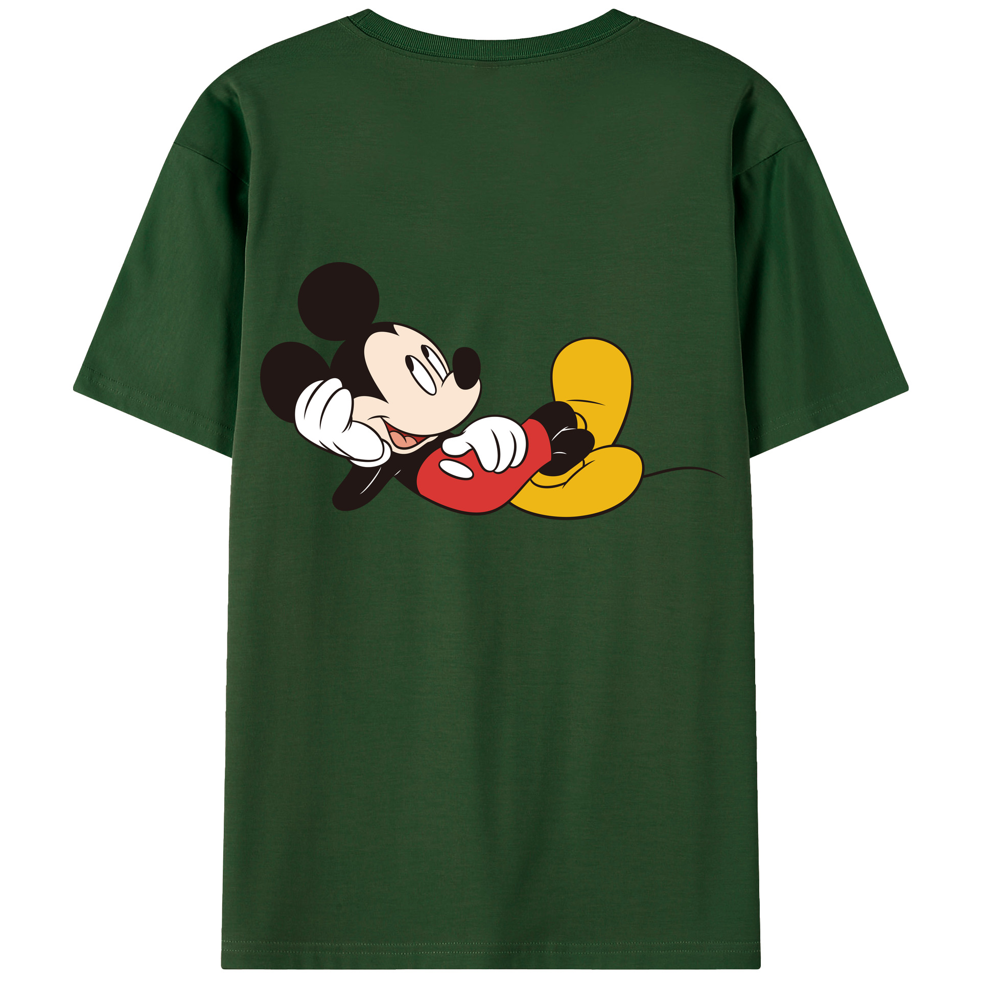 （画像用） ミッキーマウス Mickey Mouse 綿100％半袖Tシャツ（背面プリント）